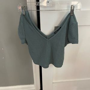 Green crop top from shein
